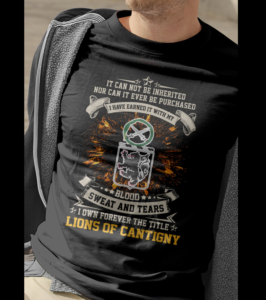 28Th Infantry Division Blood Sweat And Tears Lions Of Cantigny T-Shirt