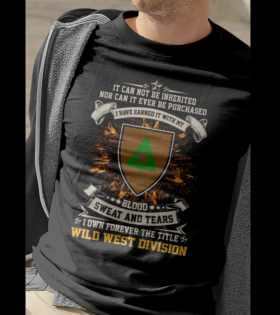 91 Blood Sweat Tears Wild West Division T-Shirt
