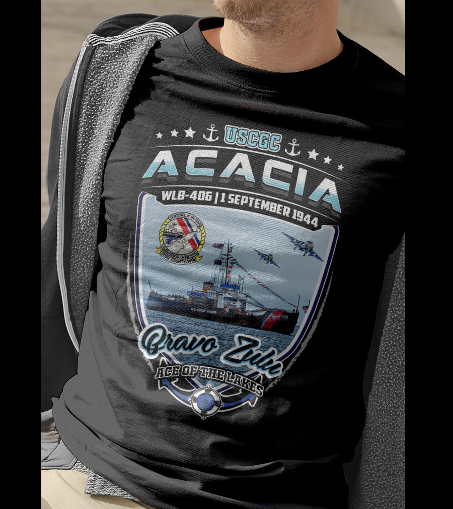 Uscgc Acacia Wlb-406 1 September 1944 Bravo Zulu Ace Of The Lakes T-Shirt
