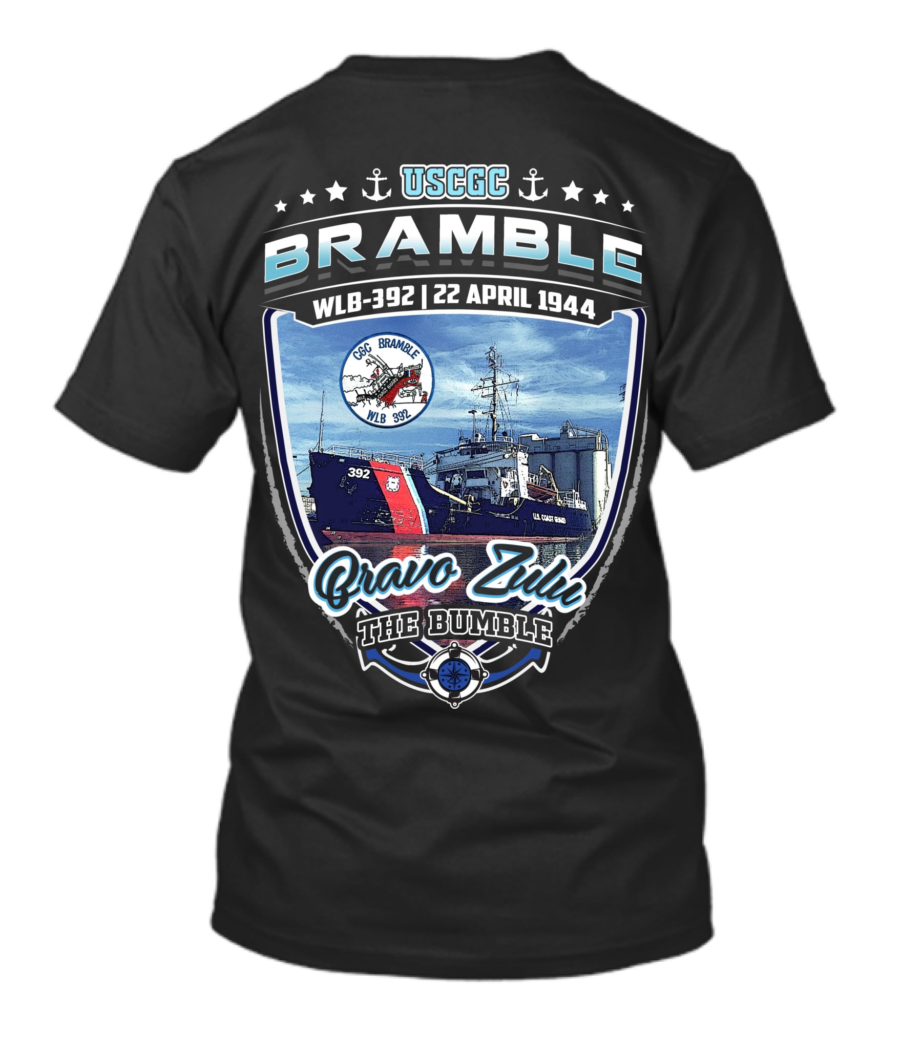 Uscgc Bramble Wlb-392 22 April 1944 Bravo Zulu The Bumble T-Shirt
