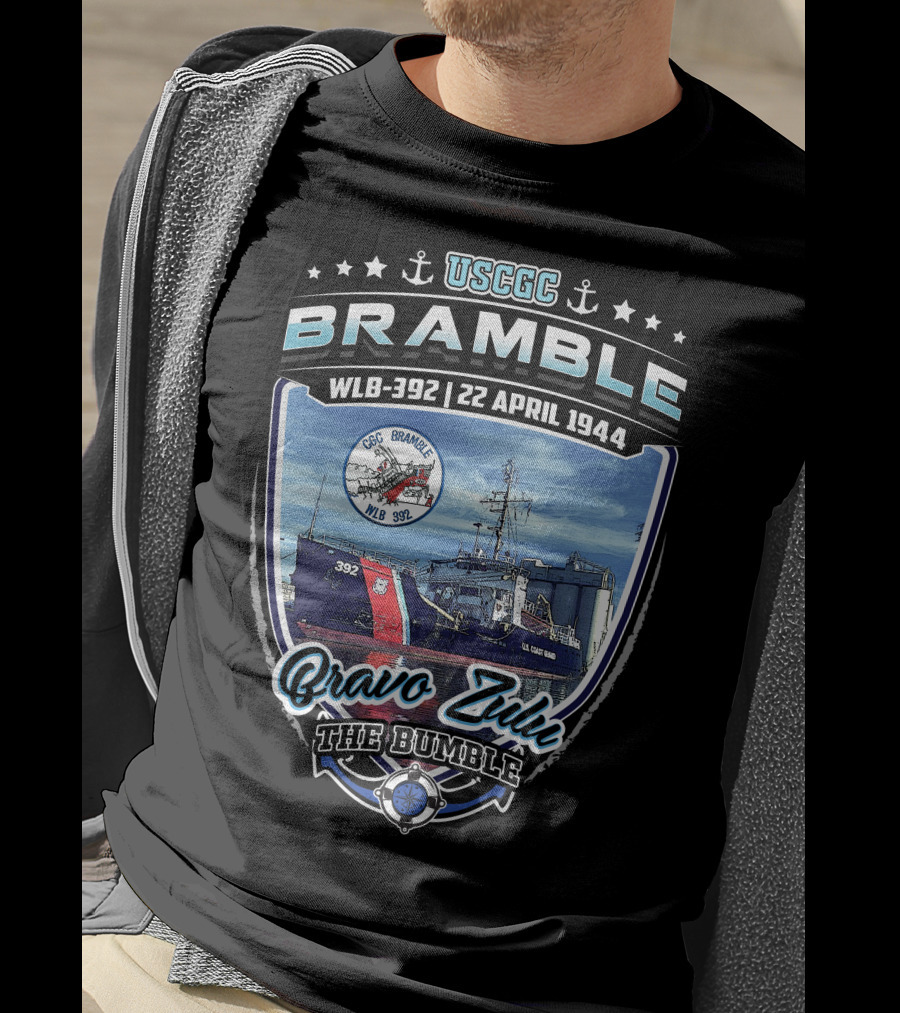 Uscgc Bramble Wlb-392 22 April 1944 Bravo Zulu The Bumble T-Shirt