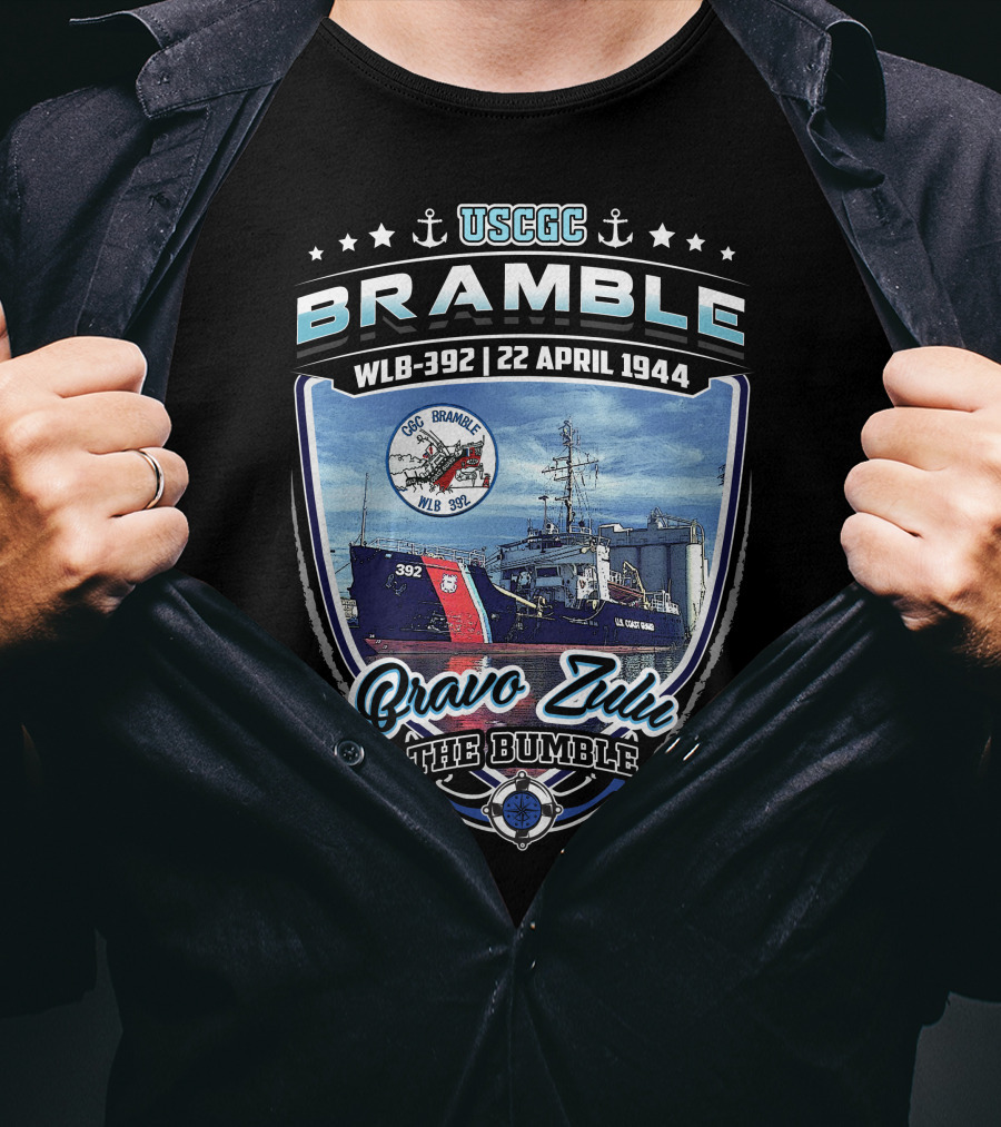 Uscgc Bramble Wlb-392 22 April 1944 Bravo Zulu The Bumble T-Shirt