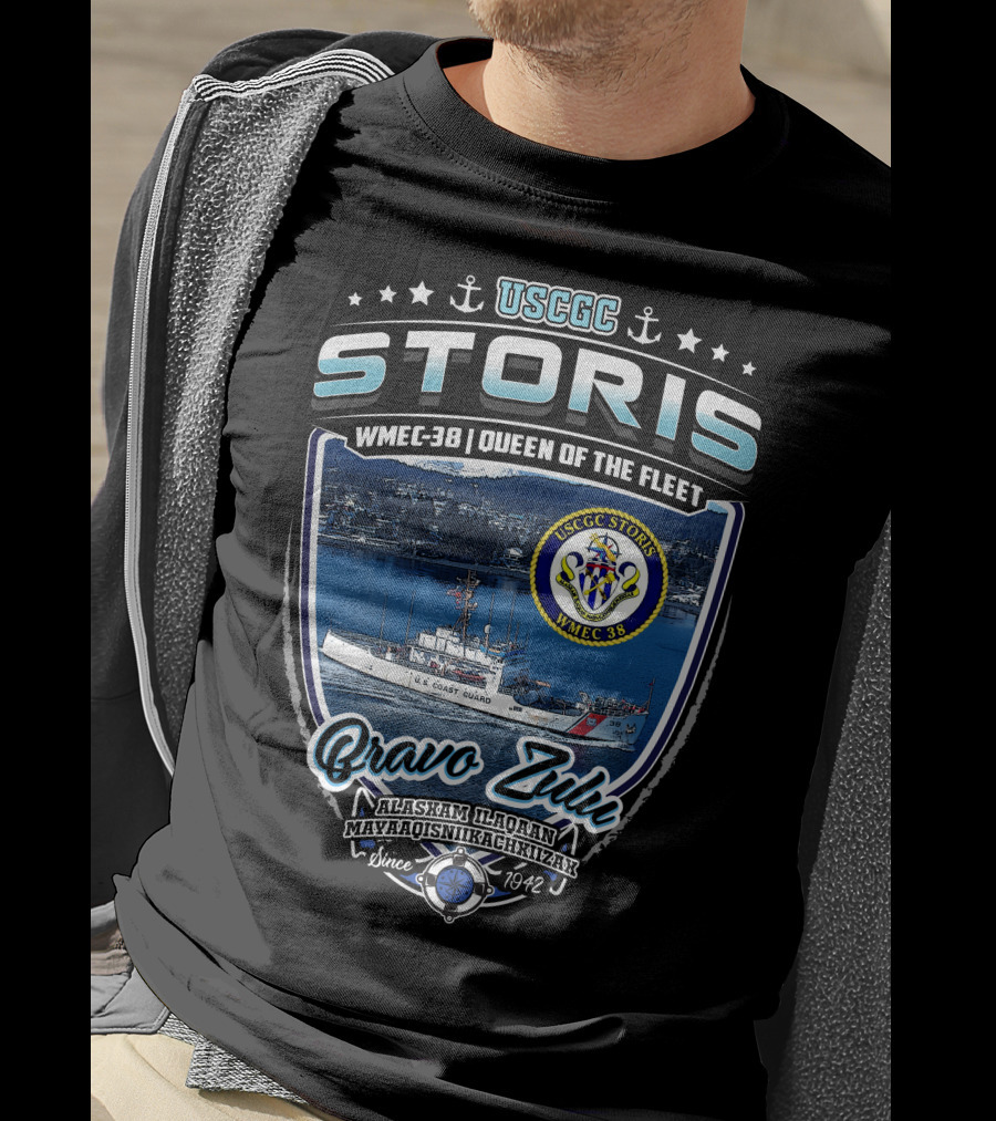 Uscgc Storis Wmec-38 Queen Of The Fleet Bravo Zulu Since 1942 T-Shirt