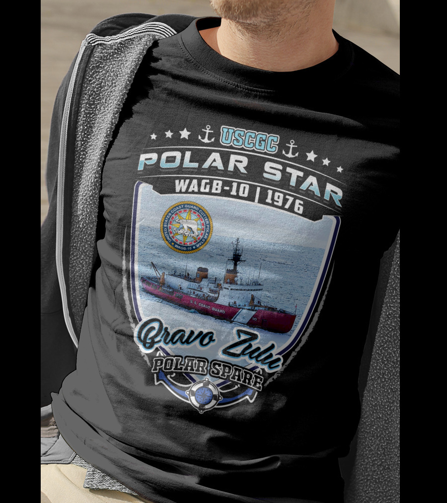 Uscgc Polar Star Wagb-10 1976 Bravo Zulu Polar Spare R.b. Coast Guard T-Shirt
