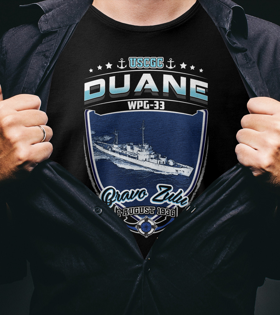 Uscgc Duane Wpg-33 Bravo Zulu 1 August 1936 T-Shirt