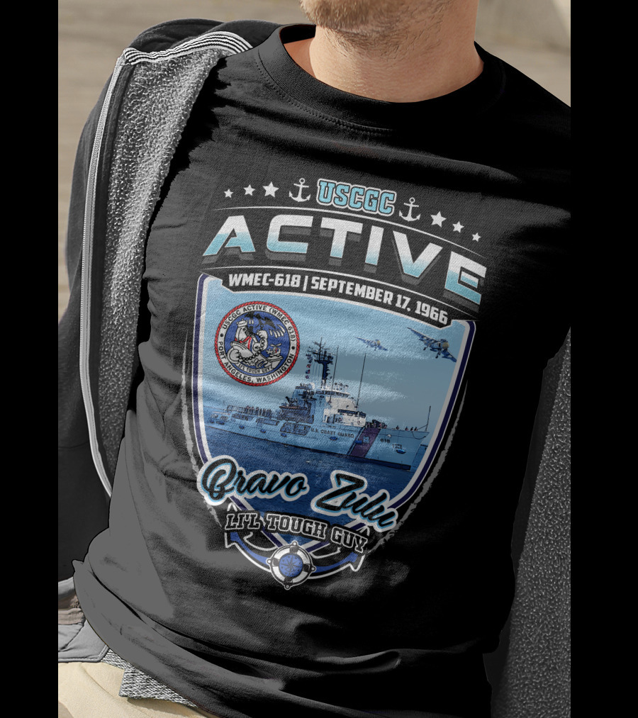 Uscgc Active Wmec-618 Bravo Zulu September 17 1966 Ltl Tough Guy T-Shirt