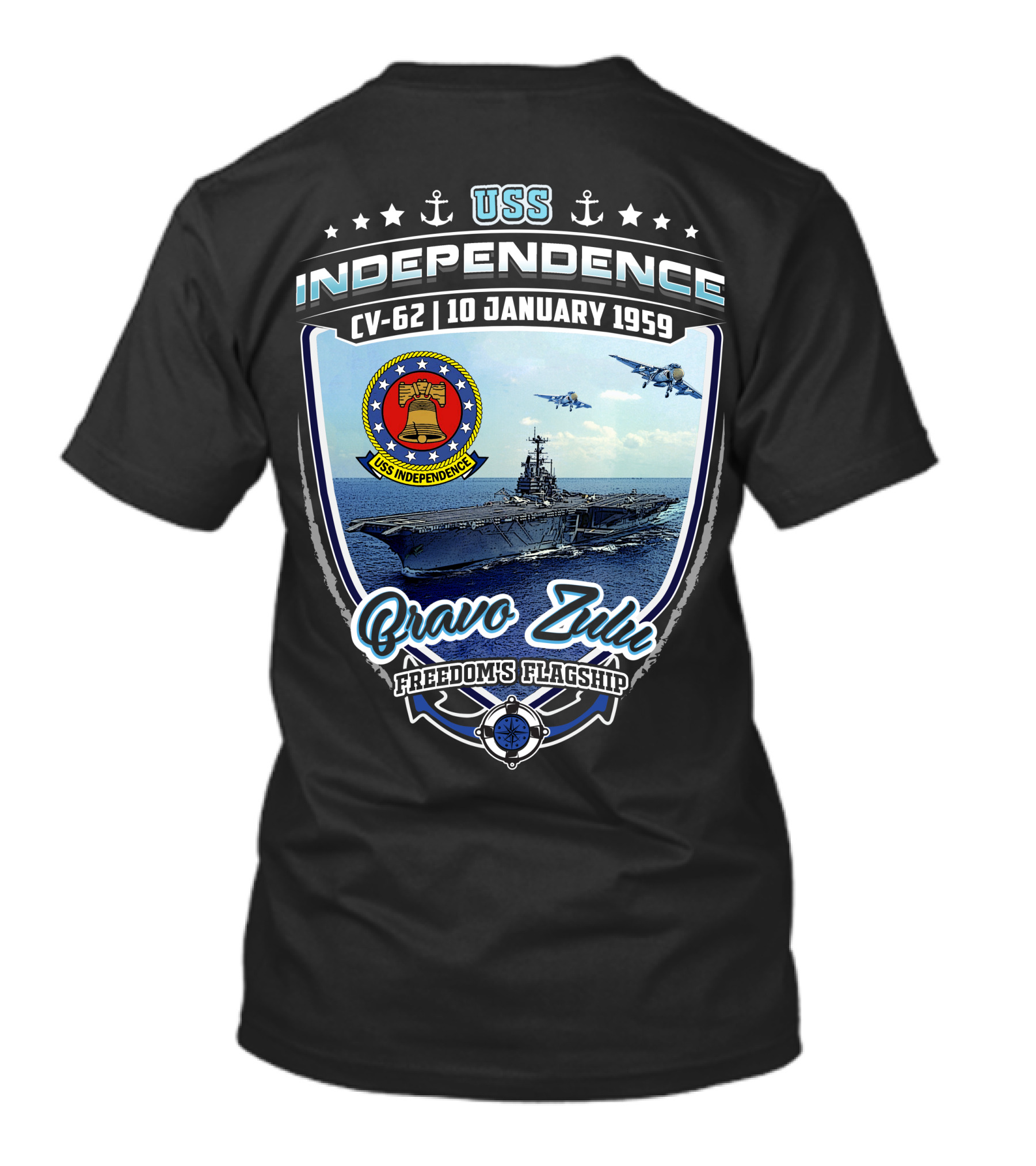 Uss Independence Cv-62 Bravo Zulu Freedom's Flagship 10 January 1959 T-Shirt
