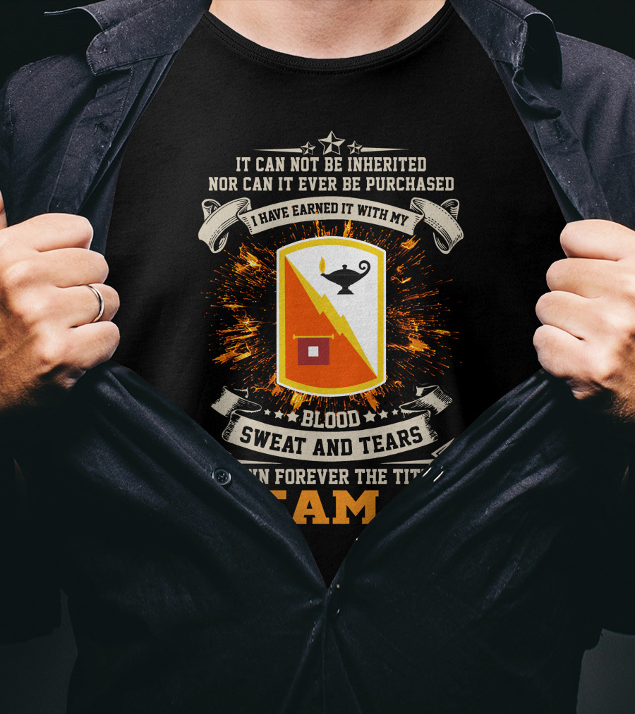I Have Earned It With My Blood Sweat And Tears Team 15 15th Signal Brigade T-Shirt