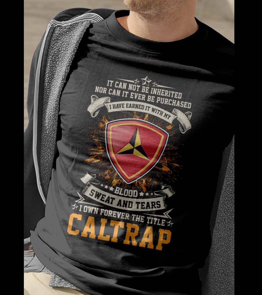 3rd Marine Division Blood Sweat And Tears Caltrap T-Shirt