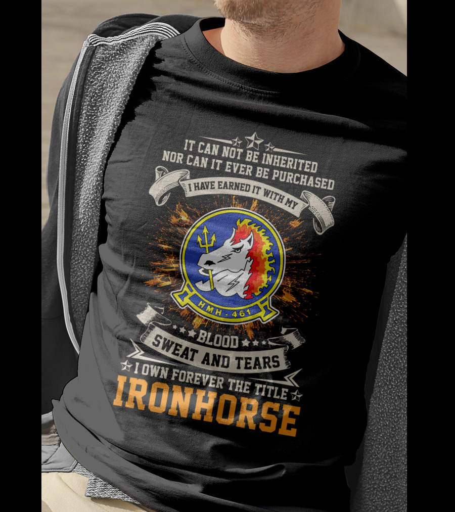 Hmh-461 Ironhorse Blood Sweat And Tears T-Shirt