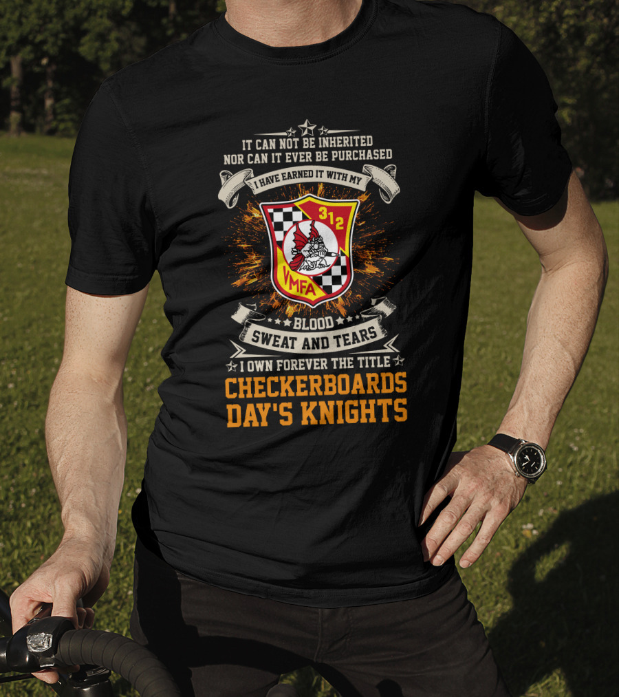 Vmfa-312 Checkerboards Blood Sweat And Tears Day's Knights T-Shirt