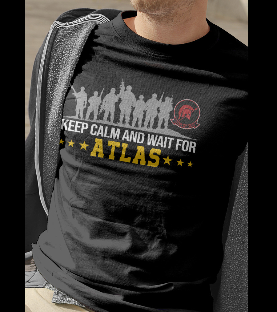 Keep Calm And Wait For Atlas Hmlat-303 Spartan Warriors Silhouette Star T-Shirt