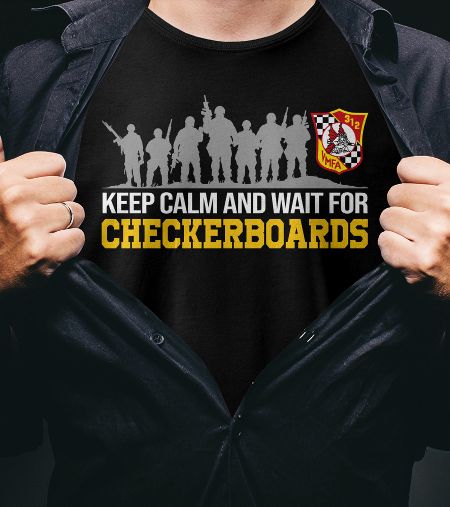 Keep Calm And Wait For Checkerboards Vmfa 312 T-Shirt