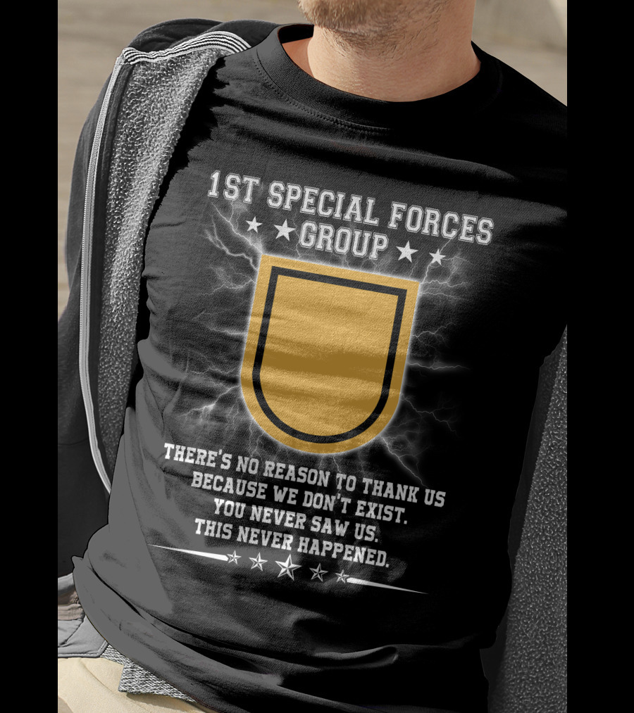 1st Special Forces Group Exclusive Emblem And Motto T-Shirt