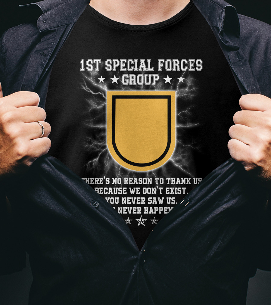 1st Special Forces Group Exclusive Emblem And Motto T-Shirt