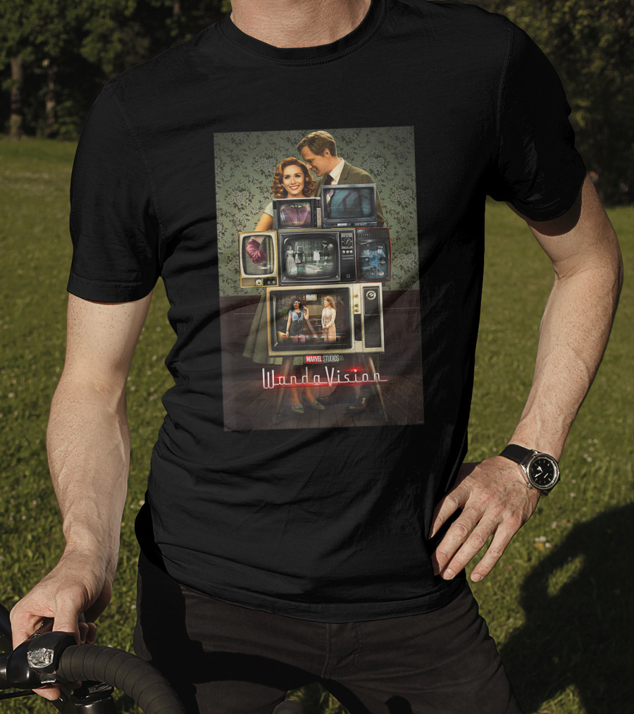 Marvel Studios WandaVision WandaVision Through The Years Retro TV Collage T-Shirt