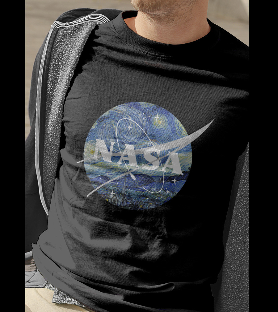 NASA Starry Night Classic Lunar Chevron T-Shirt