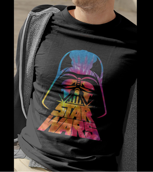 Star Wars Tie Dye Darth Vader Helmet T-Shirt