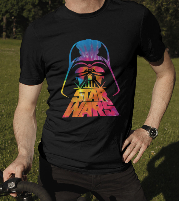 Star Wars Tie Dye Darth Vader Helmet T-Shirt