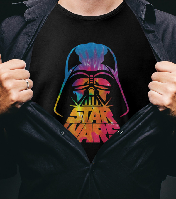 Star Wars Tie Dye Darth Vader Helmet T-Shirt