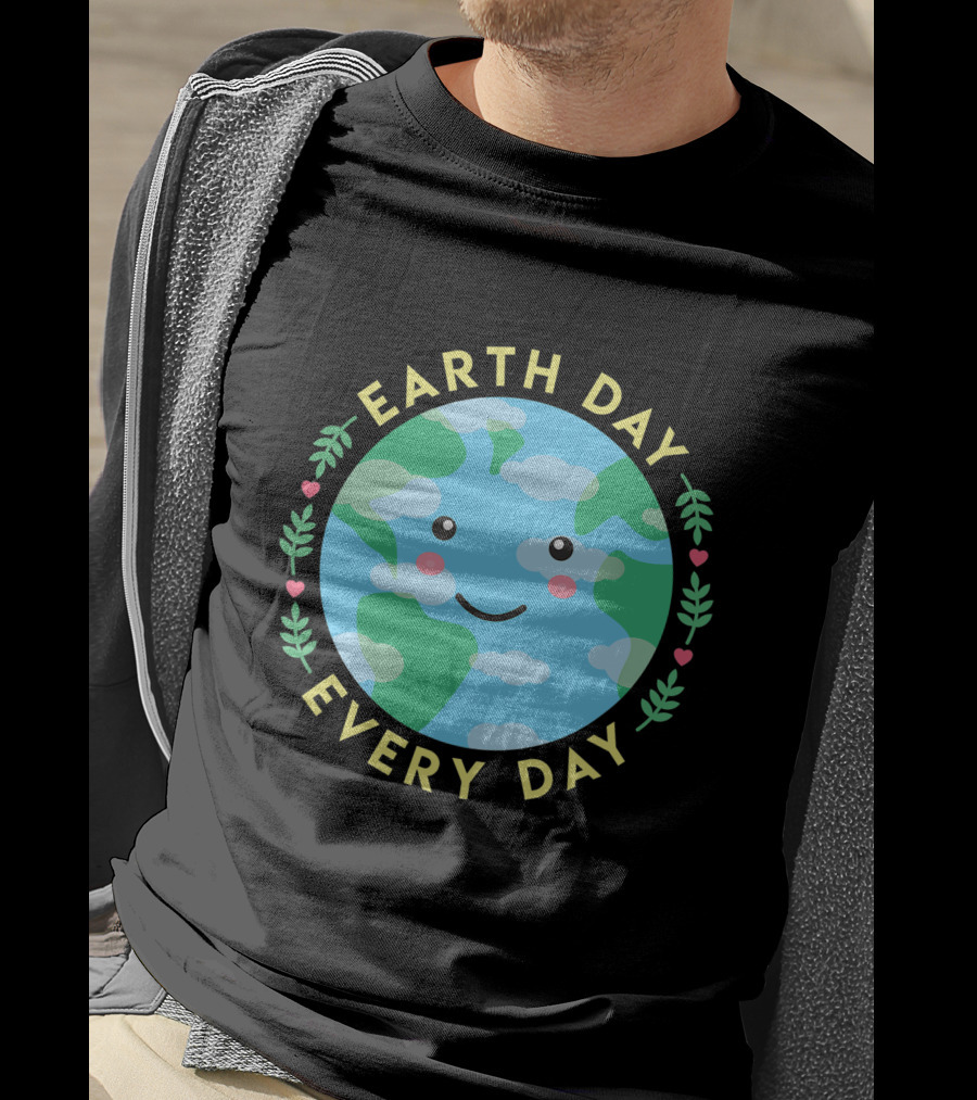 Earth Day Every Day Cute Kawaii Planet Love The Environment T-Shirt