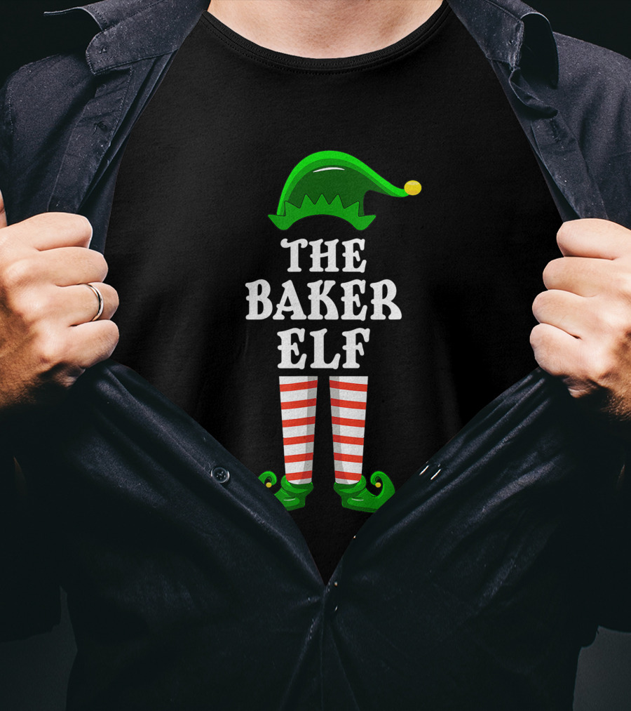 The Baker Elf Family Group Matching Christmas Party Outfits T-Shirt