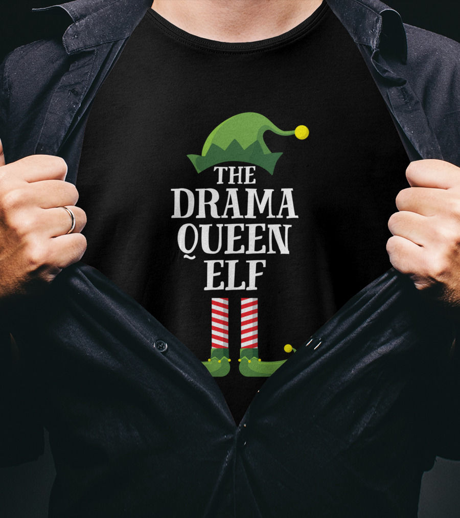 Drama Queen Elf Family Christmas Party Matching Group T-Shirt