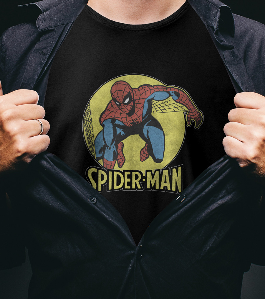 Marvel Spider-Man Comic Classic Circle Spider-Man Retro Image T-Shirt
