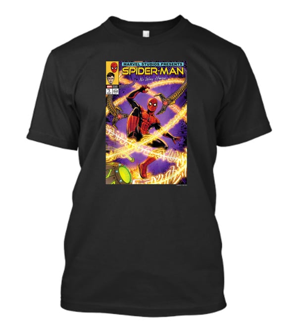 Marvel Studios Presents Spider-Man No Way Home Comic Cover Featuring Doctor Octopus Arms T-Shirt