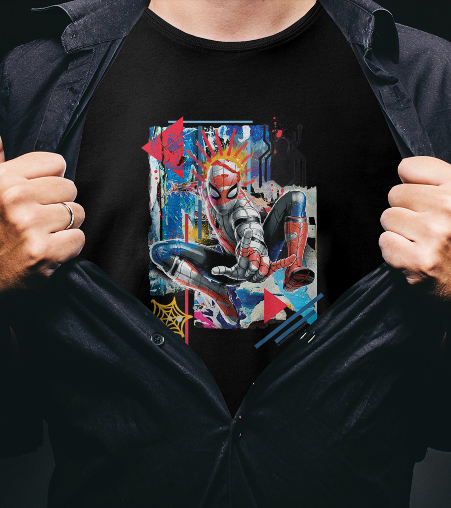 Marvel Spider-Man Far From Home Vibrant Web-Slinging Action T-Shirt