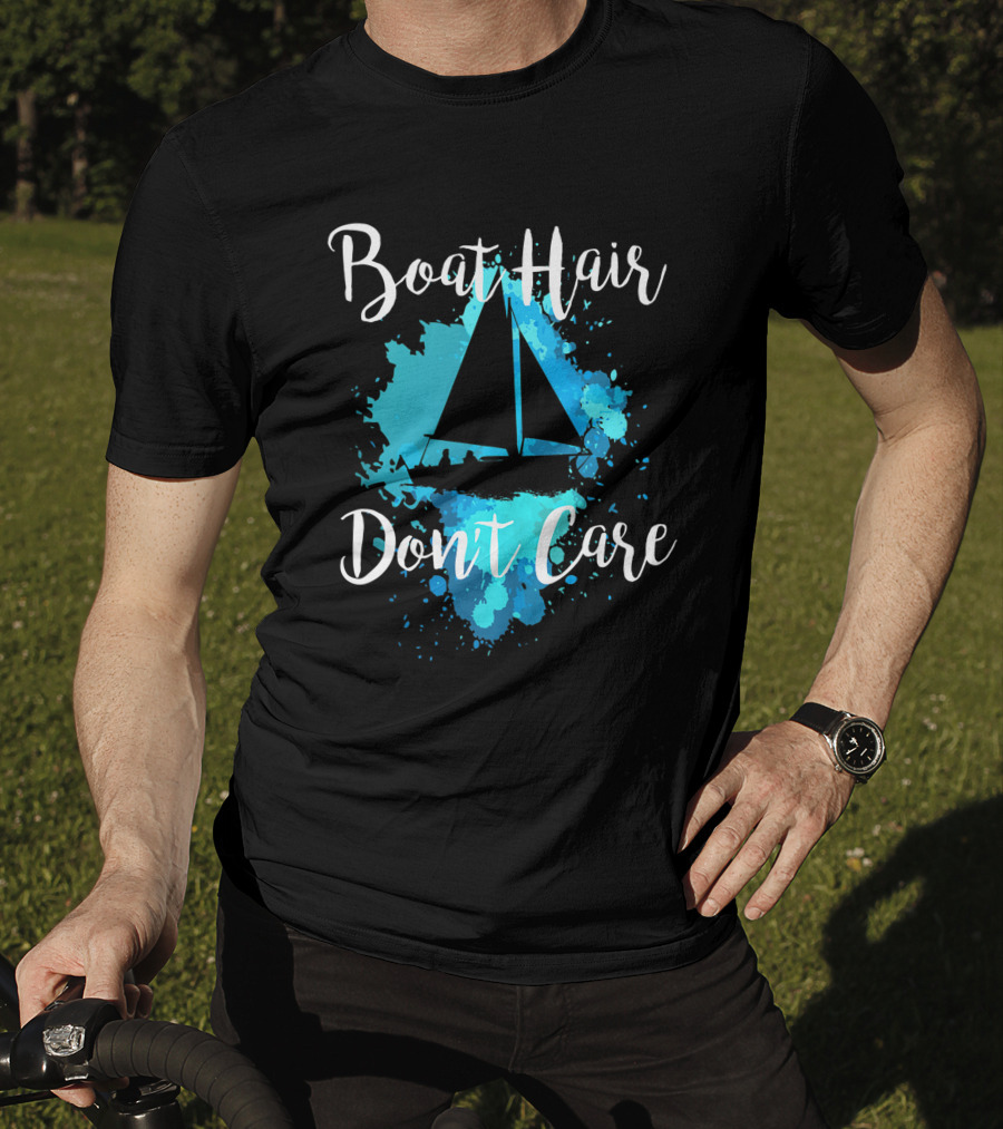 Boat Hair Don't Care Sailboat Funny Beach Ocean Lover Women's T-Shirt