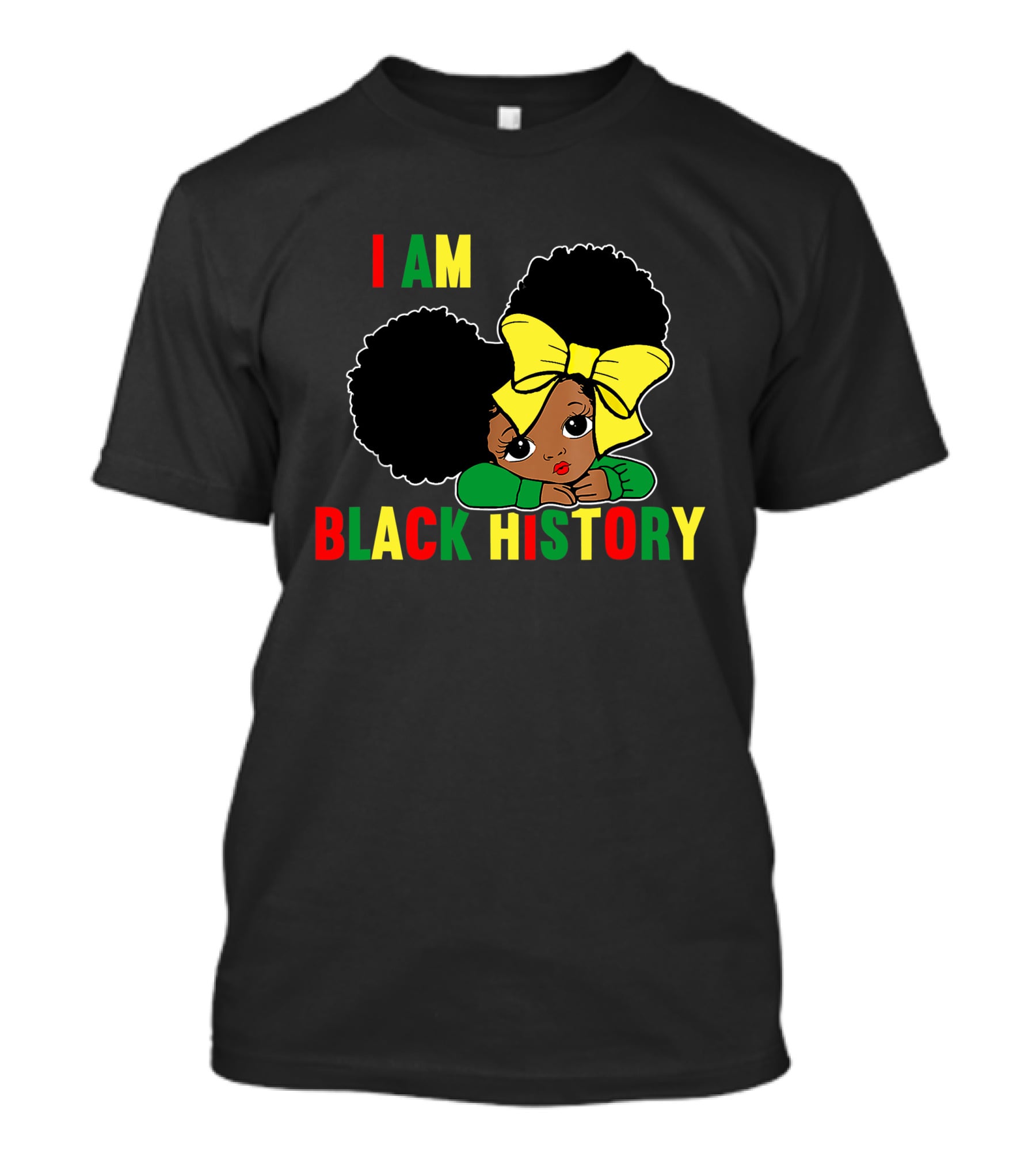 I Am Black History African Queen Girls Black History Month T-Shirt