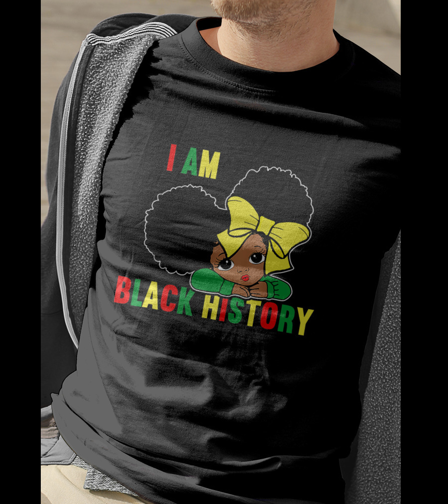 I Am Black History African Queen Girls Black History Month T-Shirt