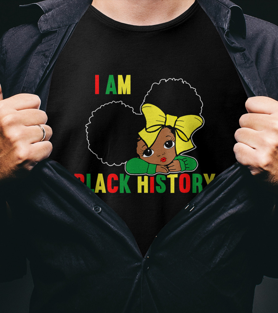 I Am Black History African Queen Girls Black History Month T-Shirt