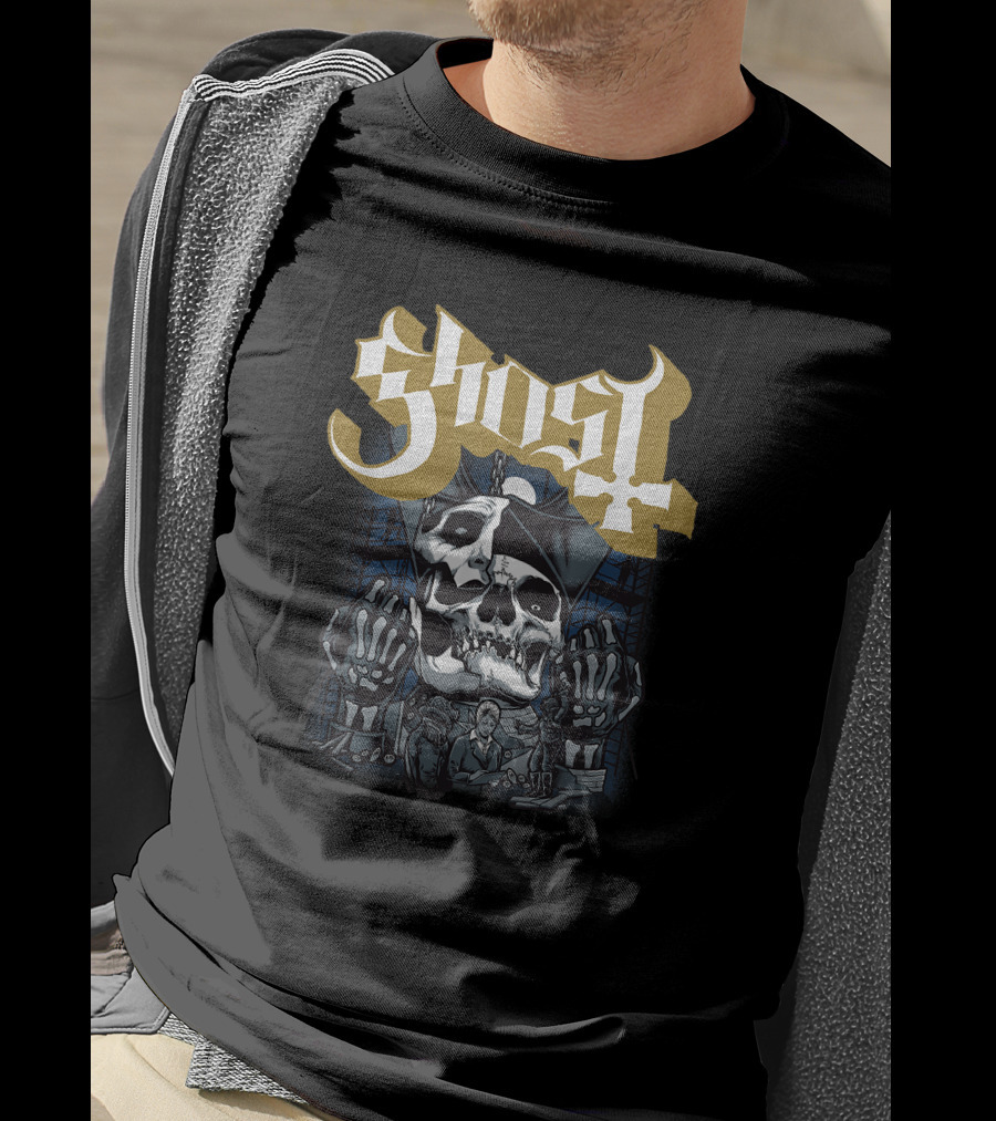 Ghost Impera Skull In Construction Scene T-Shirt