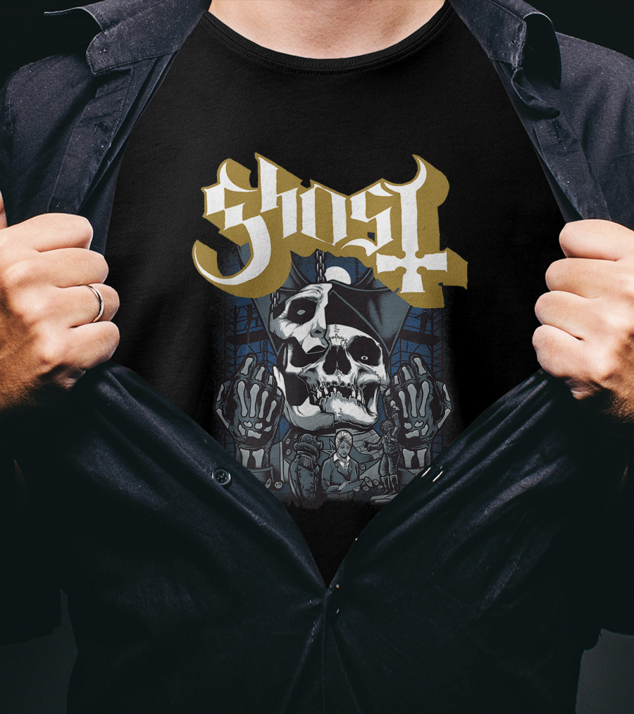 Ghost Impera Skull In Construction Scene T-Shirt