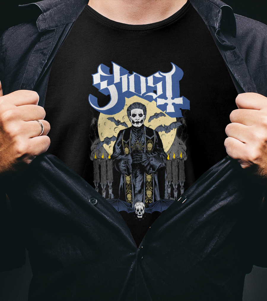 Ghost Impera Host Amazon Exclusive Bat Candles Moon Skull T-Shirt