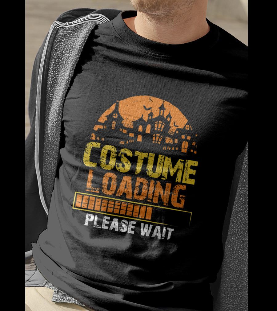 Costume Loading Halloween Please Wait Haunted House T-Shirt