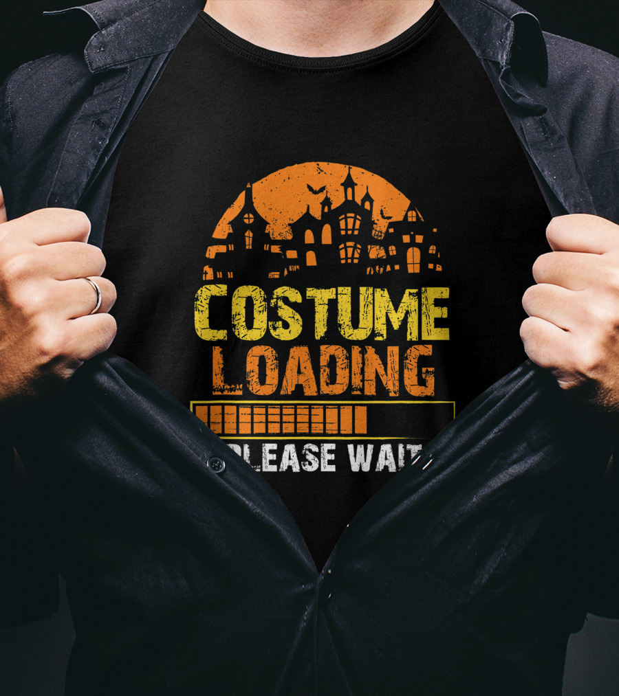 Costume Loading Halloween Please Wait Haunted House T-Shirt