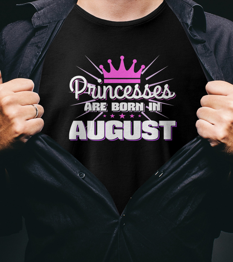 Princesses Are Born In August Birthday Celebration 1968 T-Shirt