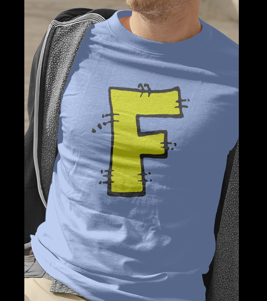 Forbush Man Large Yellow F Comic T-Shirt