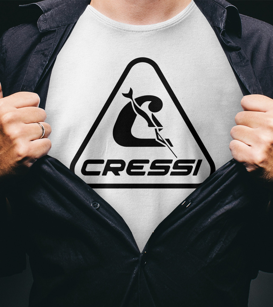 Cressi Triangular Logo Symbol With Spearfisherman T-Shirt