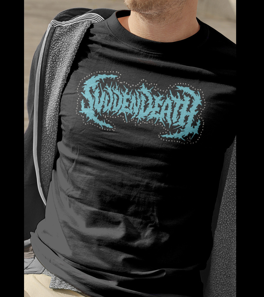 Svdden Death Spiky Text Logo Blue T-Shirt