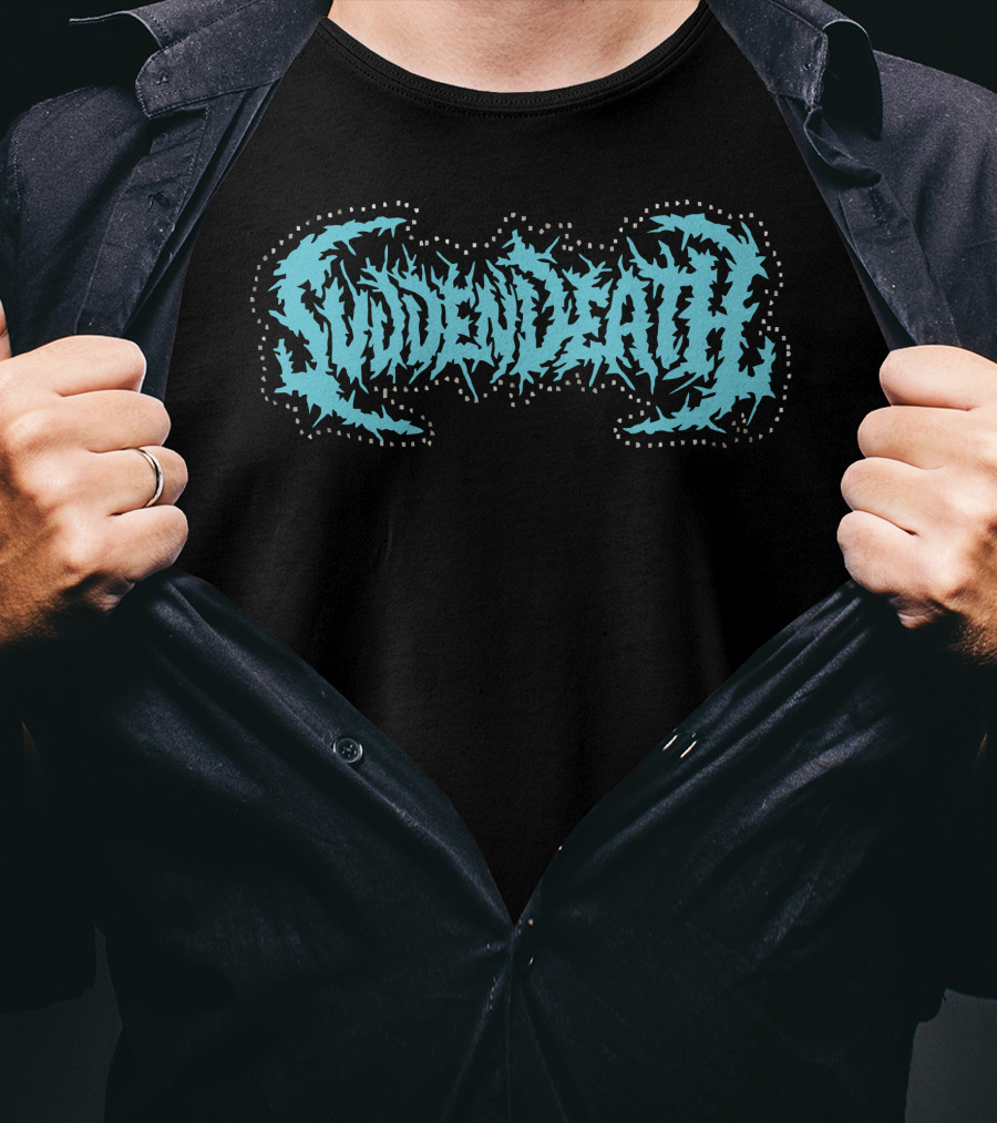Svdden Death Spiky Text Logo Blue T-Shirt