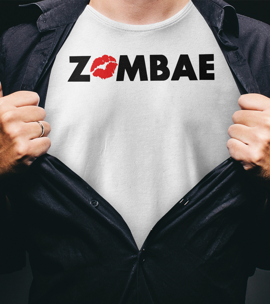 ZOMBAE Lip Print Glam And Gore Merch T-Shirt