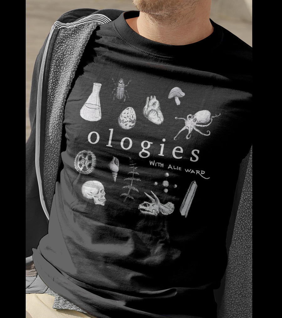 Ologies With Alie Ward Beaker Octopus Skull Crystals Insect T-Shirt