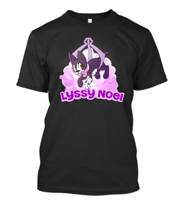 Lyssy Noel Cartoon Cat With Rabbits And Crystals T-Shirt