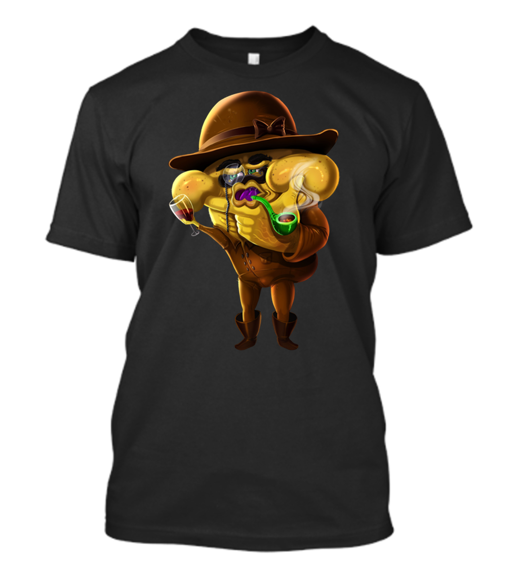 Miimii Merch Dapper Yellow Character With Hat And Smoking Pipe T-Shirt