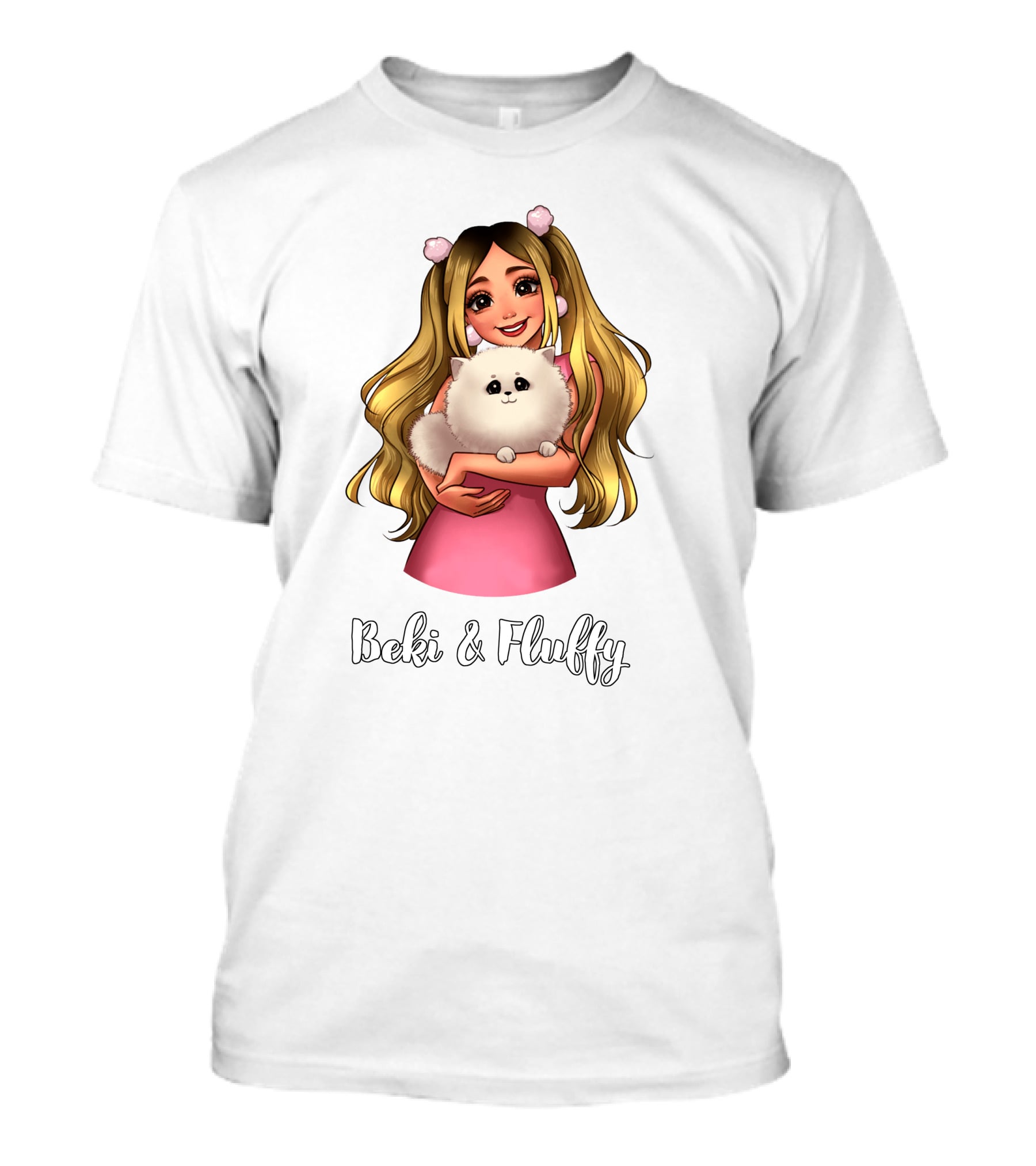Beki And Fluffy Rebekahwing Merch Cute Character T-Shirt