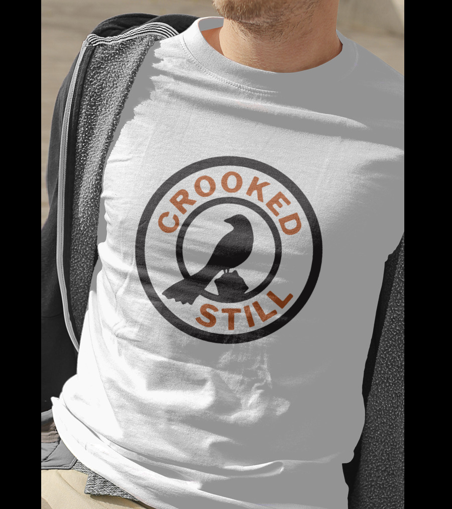 CROOKED STILL Bird Logo Circle T-Shirt